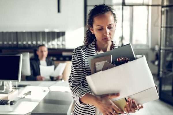 California employee leaving workplace following wrongful termination