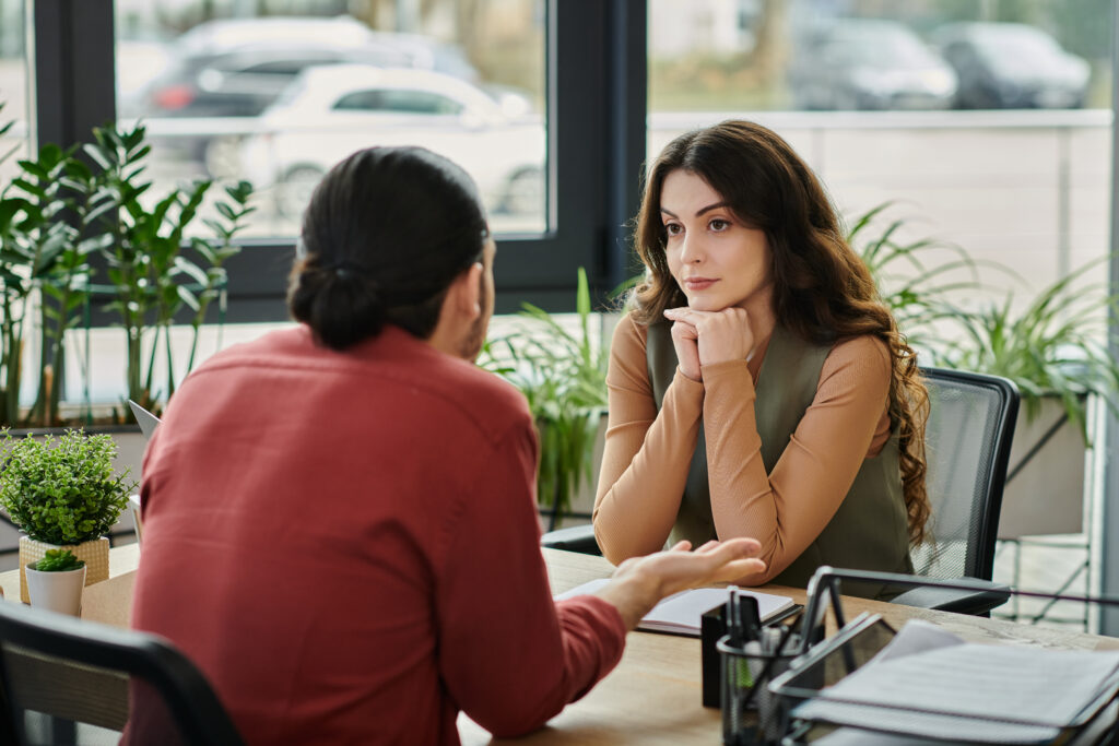 A California employee in a consultation about an employer retaliation case