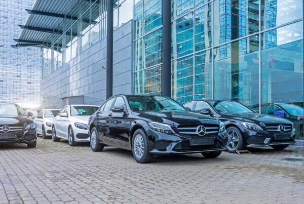 Mercedes-Benz vehicles outside a dealership, subject of a $48 million emissions warranty class action secured by Frontier Law Center