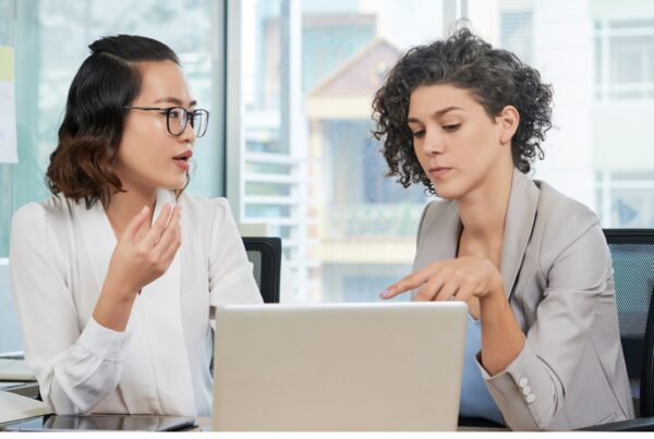 Employee and HR representative discuss a reasonable accommodation request during the interactive process