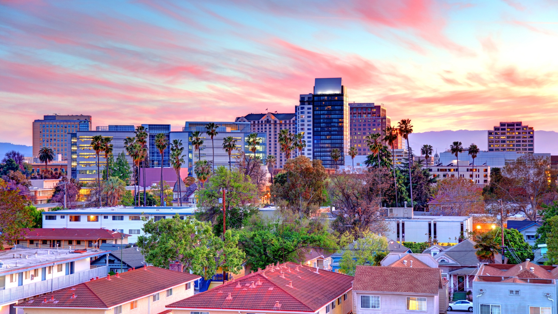 Downtown San Jose skyline at sunset, where a San Jose employment lawyer serves local employees