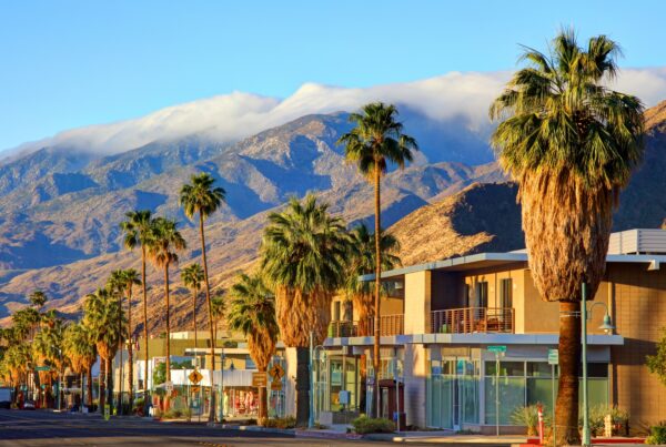 Palm Springs, California street view representing new California labor laws taking effect statewide